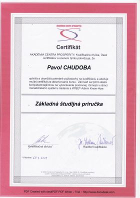 Certifikát 5